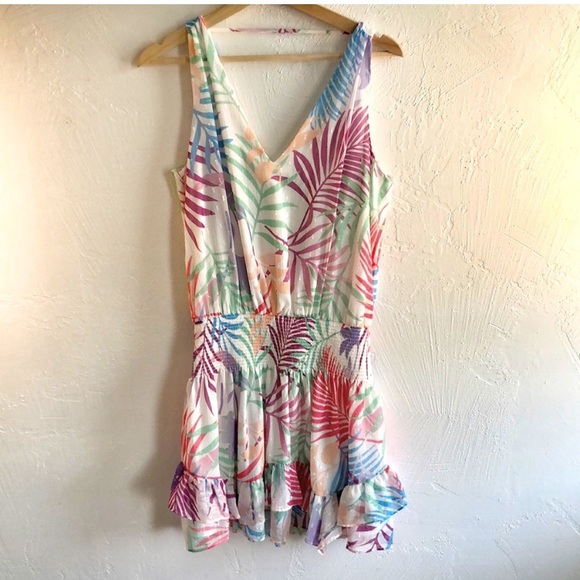 Ramy Brook✨Printed Hazel Metallic Mini Dress - Picture 2 of 11